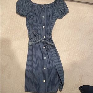 Blue striped flattering 2hearts dress